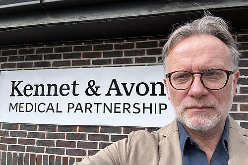 David Kinnaird visiting Kennet and Avon Medical Practise